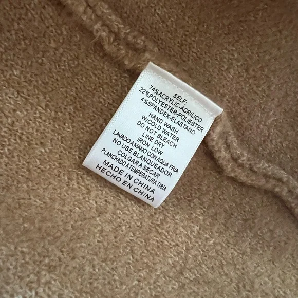 Tan Women's Cardigan Sweater - Picture 4 of 4